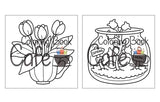 Cozy Spring: Cute Coloring Book for Adults & Teens with Easy and Bold Spring Inspired Designs (Bold and Easy Coloring Books) WoodArtSupply