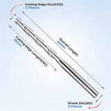HQMaster CNC Router Bits 1/8" Shank CNC Bit End Mill Flat Nose Carbide Endmill Two Flute Spiral Upcut Milling Cutter Tool Set for Wood PVC MDF Hardwood 10Pcs (3.175mm, Total Length: 50mm) HQMaster