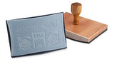 6" x 4" Extra Large Custom Rocker Mount Wood Hand Rubber Stamp with Wooden Handle UImprint