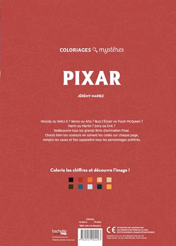 Pixar - 100 dessins à révéler [ Adult coloring book ] (French Edition) HACHETTE HEROES