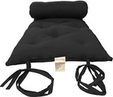 D&D Futon Furniture Traditional Japanese Floor Rolling Futon Mattress, Foldable Bed (Black, 80 x 39 x 3 (in) Twin Size) D&D Futon Furniture