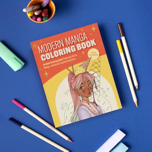 The Modern Manga Coloring Book: Pop Manga and Anime-Inspired Coloring Book for Teens and Adults WoodArtSupply
