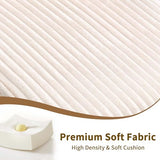 Majnesvon Modern Corduroy Fabric Sofa Bed Futon,3 in 1 Convertible Pullout Sleeper Couches with 3 Reclining Backrests,Small Sofa Chair Bed for Living Room Bedroom (White) Majnesvon