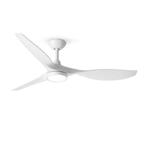 Roomratv Ceiling Fans with Lights,Large Airflow 52inch Modern Ceiling Fan with Quite Reversible DC Motor 3 Color Temperature LED Light (White) Roomratv