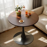 HEPMIMZHU 23.6" Round Tulip Dining Table, Mid-Century Tulip Table Kitchen Tulip Dining Table 2 People with MDF Table Top & Pedestal Base for Office Living Room HEPMIMZHU