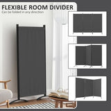 Kecreque 3 Panel Room Divider 6 Ft Folding Screen Room Dividers with 4 Curved Metal Feet Partition Wall Divider,Privacy Screens Portable Wall for Office,Bedrooms,Dining,Dorm,Grey Kecreque