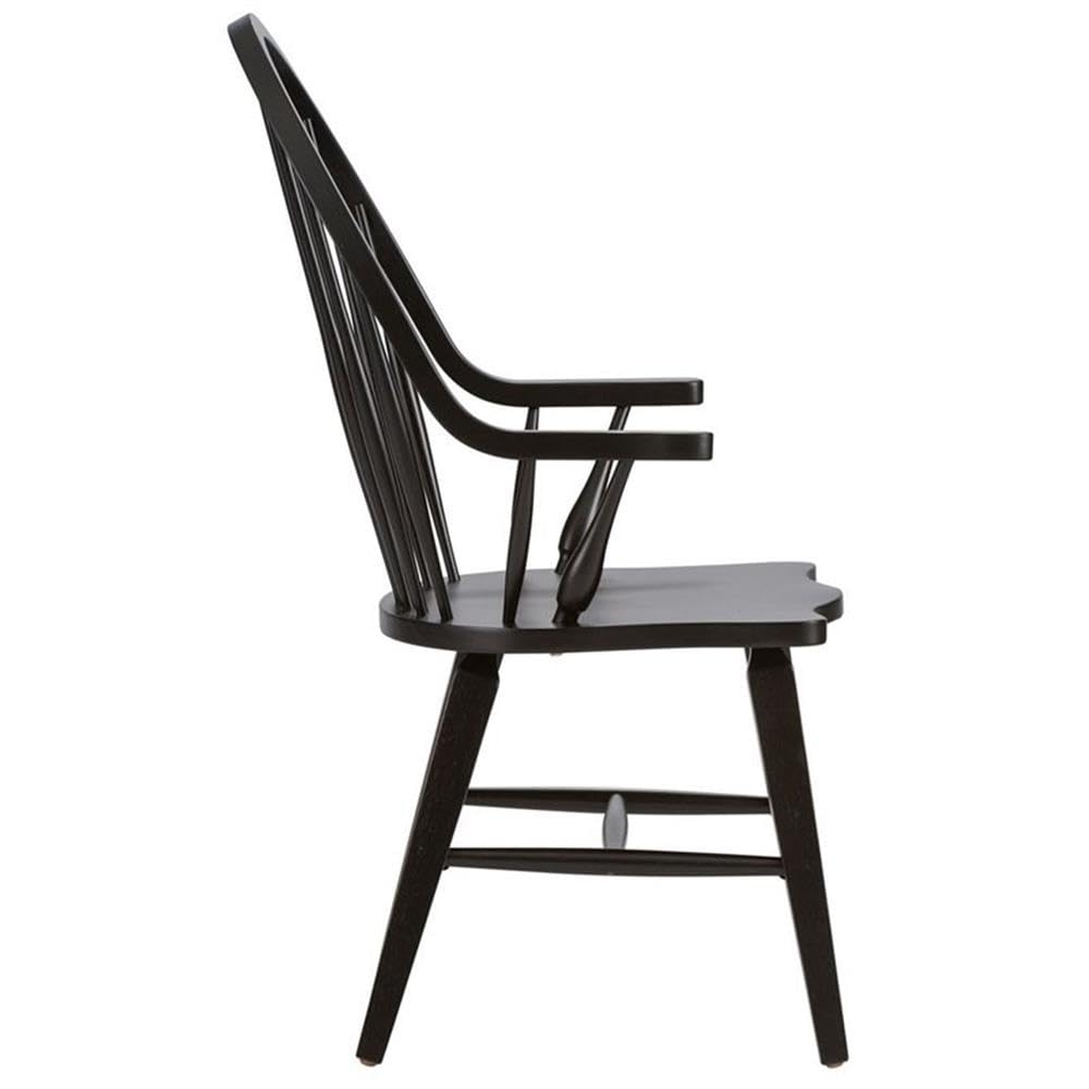 Liberty Furniture Industries Windsor Back Arm Chair, W25 x D25 x H41, Black Liberty