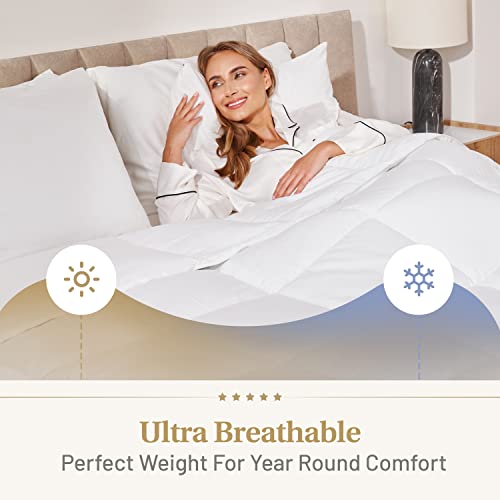 Down Alternative Comforter King Size - Fluffy Duvet Insert - Premium Plush All Season - Luxury Breathable Hotel Cooling Comforter - King, White, 104x86 inches - Comes Compressed Packaging Lavish Comforts