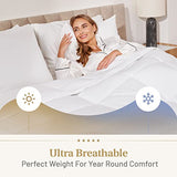 Down Alternative Comforter King Size - Fluffy Duvet Insert - Premium Plush All Season - Luxury Breathable Hotel Cooling Comforter - King, White, 104x86 inches - Comes Compressed Packaging Lavish Comforts