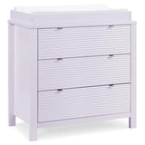 Delta Children Cassie 3 Drawer Dresser with Changing Top and Interlocking Drawers, Lilac Delta Children