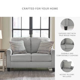 Signature Design by Ashley Adlai Casual Loveseat with 2 Toss Pillows, Light Gray Signature Design by Ashley