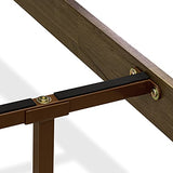 East West Furniture DNP-22-Q Walnut Queen Platform Bed Frame with Solid Wood Legs East West Furniture