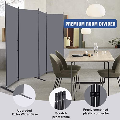 Room Divider 6FT Portable Room Dividers and Folding Privacy Screens, 88'' W Fabric Divider for Room Separation, 4 Panel Partition Room Dividers Freestanding Wall Divider Screen for Dorm Studio Office HOMSCREENER