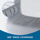 Cot Sheets 31" x 75", 2 Pack Cot Size Sheet Fitted with Narrow Twin/Camp Bunk/Rvs Bunk/Guest Beds/Army Cots/Trifold Mattress, Super Soft Breathable Microfiber Bed Cover, Bottom Sheet, Gray Coldwind