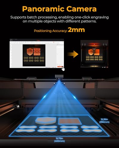 Acmer P3 Laser Engraver, Switchable 48W & 24W Diode 455nm Lazer Cutter Engraving Machine with 30L Air Assist, COS Technology, Large 400×390mm Work Area for Wood, Acrylic, Leather, Ceramic ACMER