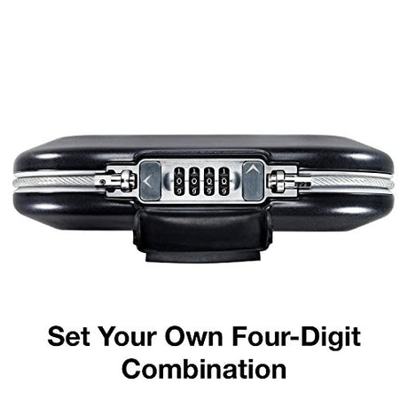 Master Lock Portable Small Lock Box, Set Your Own Combination Lock Portable Safe, Personal Travel Safe, ‎5900D, Gunmetal Grey Master Lock
