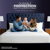 Waterproof Mattress Protector and Pillow Cases, Full Size, Includes +2 Zippered Pillow Protectors and 1 Mattress Cover Set, Fitted Sheet Style Deep Pockets with All Around Elastic Utopia Bedding