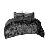 Comfort Spaces Juliette Luxe Comforter Set Velvet Lush with Soft Brushed Microfiber Reverse, All Season Cozy Velvet Bedding Sets, Fluffy Comforter Bed Set, Matching Sham, Black Twin/Twin XL 2 Piece Comfort Spaces