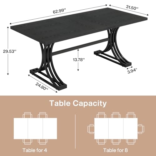 Tribesigns 5FT Small Conference Table for 4 to 6, Modern Meeting Table with Strong Metal Frame for Office Meeting Conference Room Tribesigns