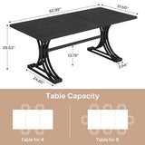 Tribesigns 5FT Small Conference Table for 4 to 6, Modern Meeting Table with Strong Metal Frame for Office Meeting Conference Room Tribesigns