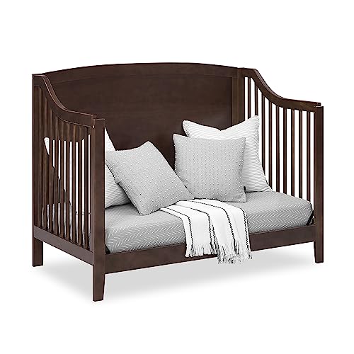 Delta Children Campbell 6-in-1 Convertible Crib - Greenguard Gold Certified, Walnut Espresso - WoodArtSupply