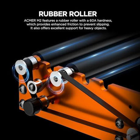 ACMER M2 Laser Rotary Roller, Laser Engraver Y-axis Rotary 360° Roller with 4-138mm Engraving Space for Engraving Cylindrical Objects, Ring, Suitable for ACMER P1, P2 and Most Laser Engrave ACMER