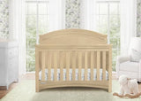 Simmons Kids SlumberTime Emma 4-in-1 Convertible Baby Crib N More - Greenguard Gold Certified, Natural Sandstone