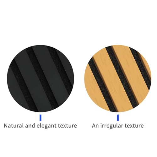 Luxdecor Two Acoustic Wood Wall Slat Panels with Veneer-Decorative Soundproof Wall Panels | Real Natural Oak Wood | 47.24” x 23.62” Each | Soundproof Panels | Wood Finish Wall Panels 0.82" Depth Luxdecor