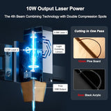 Ortur Laser Master 2 Pro S2 Laser Engraving Machine, 10000mW High Accuracy Laser Engraver, Laser Cutter, 15.7'' x 15.7'' Lazer Engraving Machine for Wood, Acrylic, Leather, Business Card, Class4 Ortur