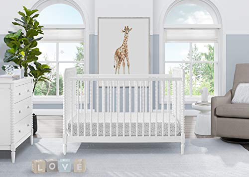 Delta Children Saint 4-in-1 Convertible Crib - Greenguard Gold Certified, Bianca White