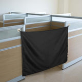Pinkunn 40 x 48 Inch Office Cubicle Curtain with Stainless Steel Self Adhesive Hook Portable Privacy Door Partition Room Office Divider(Black) Pinkunn