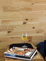 Timberchic Pine Wooden Wall Planks - Simple Peel & Stick Wall Covering Application for DIY Accent Wall & Home Improvement - Premium Modern Wall Paneling - (4" Wide - 20 Sq. Ft., Baxter Blonde) Timberchic