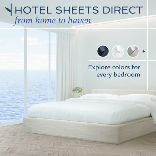 Hotel Sheets Direct 3 Piece Bed Sheet Set Twin Size, 100% Viscose Derived from Bamboo Sheets Set with 1 Pillowcase, Cooling & Breathable Luxury Bedding, Moisture-Wicking & Silky Soft Texture, White Hotel Sheets Direct