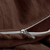 FEDALI HOME Cocoa Brown Duvet Cover Queen Size - Extra Cozy Bedding - 160 GSM Ultra Soft Duvet Cover Set with 2 Pillow Shams - 3 Pieces - Comforter Not Included