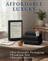 LANE LINEN 100% Organic Cotton Twin Bed Sheet Set, 3 Pc Twin Size Sheets Set, Soft & Breathable Twin Sheet Set Boys, Hotel Style Bedding Sheets & Pillowcases, 15" Deep Fitted Sheet - Black LANE LINEN
