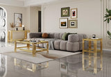 Maotifeys Modern 2-Tier Glass Console Table Luxury Clear Tempered Glass Top Sofa Table with Shiny Gold Legs 55" Slim Entryway Hall Tables with Storage Shelf for Living Room Bedroom Maotifeys