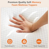 Sweetcrispy Mattress Topper Full with Removable Soft Cover, Memory Foam 2 Inch Thick Gel Infused Cooling Toppers Pad for Full Size Bed, Sleeper Sofa, RV, Camper, CertiPUR US Certified Sweetcrispy