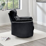Roundhill Furniture Bocaton Wide Wale Corduroy Upholstery Manual Recliner, Black Roundhill Furniture