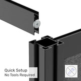 Workflow Modular Wall | Room Divider with Whiteboard, Sound Dampening, & Frosted Acrylic Panels | Expandable Office Partition for Privacy & Stability (53" x 70") S Stand Up Desk Store