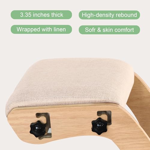Predawn Adjustable Ergonomic Kneeling Chair – Custom Height Rocking Posture Stool with Thick Cushions, Solid Wood Frame, Knee Support Seat for Adults, Office or Meditation Use(White Oak) Predawn
