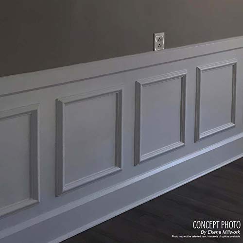Ekena Millwork PNL16X20AS-02 16"W x 20"H x 1/2"P Ashford Molded Scalloped Wainscot Wall Panel Ekena Millwork