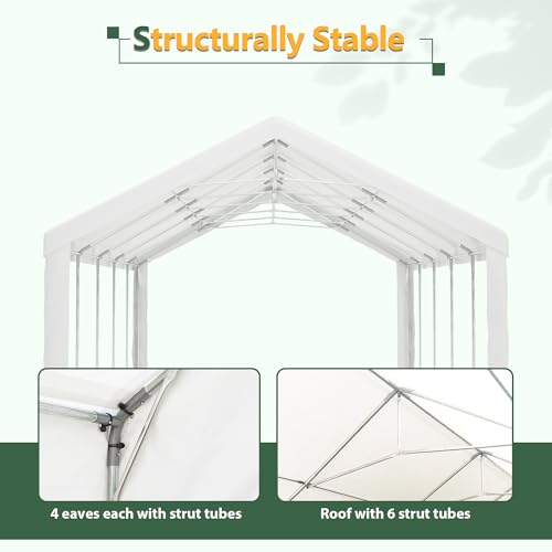 16' x 32' Party Tent with Removable Sidewalls & Alloy Steel Frame, Commercial Waterproof Outdoor Canopy Gazebo with 3 Storage Bags for Weddings, BBQ, Camping Rueekfil