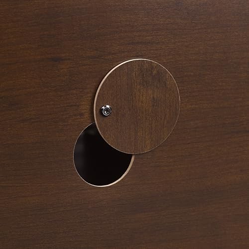 Crosley Furniture Cameron Corner Record Player Cabinet Turntable Stand, Storage for up to 230 Vinyl Records, Brown Crosley Furniture