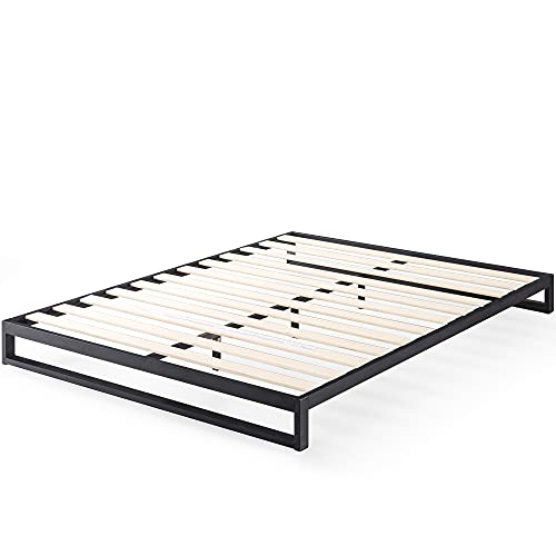 ZINUS Trisha 7 Inch Metal Platform Bed Frame, Wood Slat Support, No Box Spring Needed, Easy Assembly, Queen ZINUS