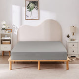 HBHLFZ Full Fitted Sheet Only, Soft Breathable Bottom Sheet - 54"x75" Deep Pockets Full Size Fitted Sheet - All Around Stretch Fit, Wrinkle Resistant, Colorfast - Easy Care, Gray HBHLFZ
