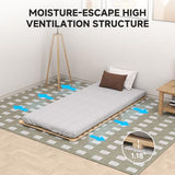 DoCred Solid Pine Wood Foldable Slatted Bed, Japanese Floor Bed Frame Moisture-Proof, Beds Plate for Japanese Floor Futon Mattress, Guest Tatami Mat, Floor Sleep Bedding,Twin DoCred