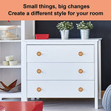 Pletpet 10 Packs Boho Rattan Dresser Knobs, Wood Knobs for Dresser Drawers Boho Dresser Handles Dresser Pulls Dresser Knobs Wood Rattan Drawer Knobs Drawers Wooden Door Knobs with 10 Screws Pletpet