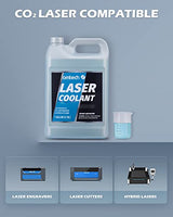 OMTech CO2 Laser Coolant Non Conductive Liquid Cooler Heat Transfer Fluid for Laser Engraver Water Chiller, Prediluted Antifreeze Coolant for Laser Tubes, 1 gal Blue Transparent Water Cooling Solution OMTech