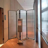 Modern Folding Room Divider Screen, Freestanding Privacy Partition for Decorative Space Separation Generic