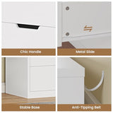 HAUOMS 9 Drawer Dresser for Bedroom, Large Black Chest of Drawers for Bedroom,Long Modern Dressers with Drawers for Living Room, Hallway HAUOMS